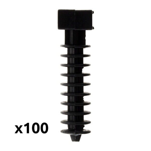 ZENITECH - Lot de 100 embases Noires pour chevilles - Zenitech - large