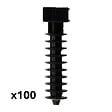 ZENITECH - Lot de 100 embases Noires pour chevilles - Zenitech - vignette