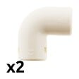 ZENITECH - Lot de 2 équerres IRL Ø25mm - Blanc - Zenitech - vignette