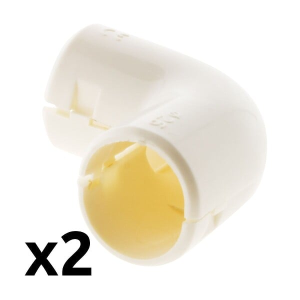 ZENITECH - Lot de 2 équerres IRL Ø25mm - Blanc - Zenitech - large