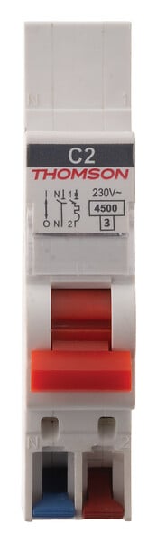 THOMSON - Disjoncteur 1P+N peignable bornes automatiques 2A NF Easy Connect - Thomson - large