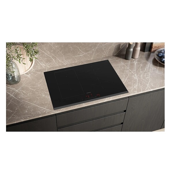 SIEMENS - table de cuisson à induction 71cm 4 feux 7400w noir - ED751HSB1E - large