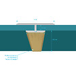 AURLANE - Profilé de jonction en Aluminium Finition Or Brossé pour Panneaux Muraux - 20x5x2100 mm - vignette