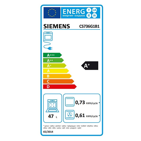 SIEMENS - Four Intégrable Combi Vapeur 47l 60cm A+ Hydrolyse Noir - CS736G1B1 - large