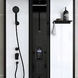 AURLANE - Cabine de douche rectangle 115x90x218 cm - Fonction HAMMAM, Jets Hydromassants, Led et Bluetooth - vignette