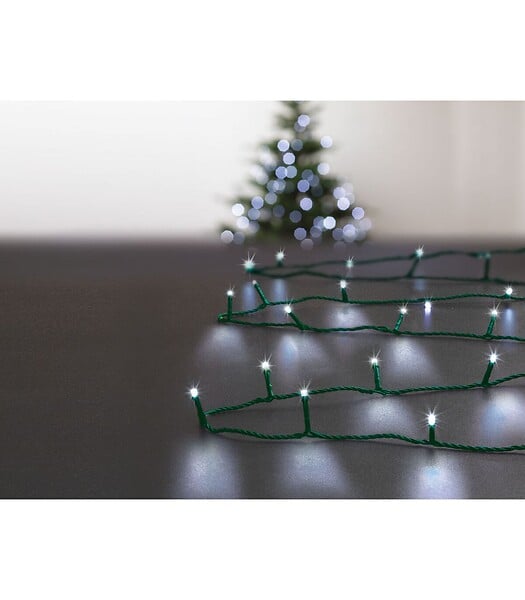 FEERIC LIGHTS & CHRISTMAS - Guirlande Lumineuse Extérieur 8 m 80 LED Blanc froid 8 jeux de lumière - large