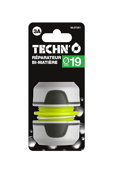 TECHNO - Réparateur plastique - Bi-matière - Noir - 19mm - large
