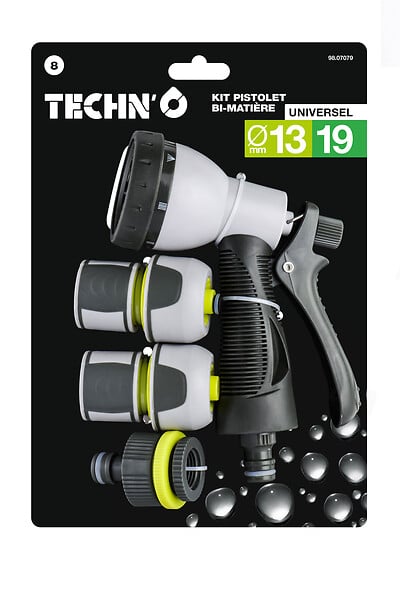 TECHNO - KIT Pistolet + Raccords universel TECHNO - large