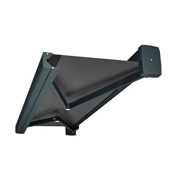 INTERSUN - Store banne coffre intégral SOA 4,10x3,50 M (Manuelle - Gris anthracite structuré RAL7016ST - Gris foncé 250g/m²) - large