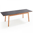 OVIALA - Table de jardin extensible bois d'eucalyptus 220-300cm 8 à 12 places - Arles - vignette