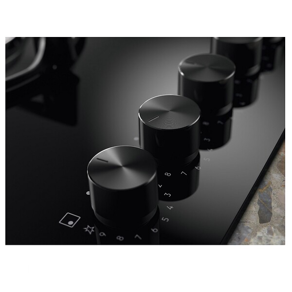 ELECTROLUX - Table De Cuisson Gaz 75cm 5 Feux Noir - EGG75372K - large