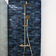 ESSEBAGNO - Luisa colonne de douche thermostatique or brossé - vignette