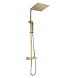 ESSEBAGNO - Square II colonne de douche carrée thermostatique or brossé - vignette