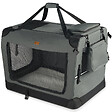 VOUNOT - Sac transport pliable chien chat caisse cage portable 82x60x60cm gris - vignette