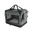 VOUNOT - Sac transport pliable chien chat caisse cage portable 50x35x36cm gris - vignette