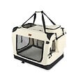 VOUNOT - Sac transport pliable chien chat caisse cage portable 50x35x36cm beige - vignette