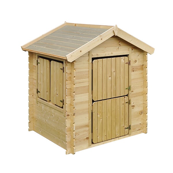 TIMBELA - Timbela M516-Maisonnette en bois pour enfants AVEC plancher - 112x146xH143cm /1.1m2 - large