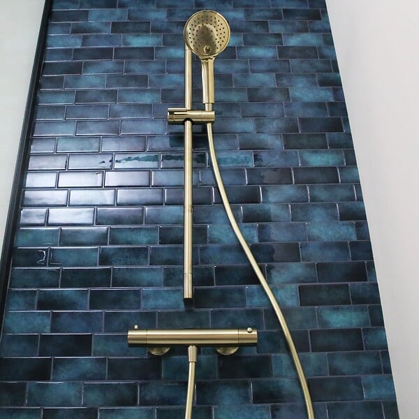 ESSEBAGNO - Luisa mitigeur douche thermostatique or brossé - large