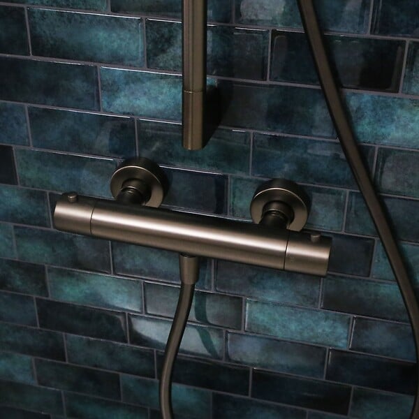 ESSEBAGNO - Luisa mitigeur douche thermostatique gris gun métal - large