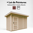 TIMBELA - Abri de Jardin Qualité Premium 4m² - L161xL412cm - Kit tout compris avec sol, tuiles bitumineuses, set de peinture-Construction de Panneaux LP SmartSide- Cabane de Jardin Timbela M902 REDWOOD RED - vignette