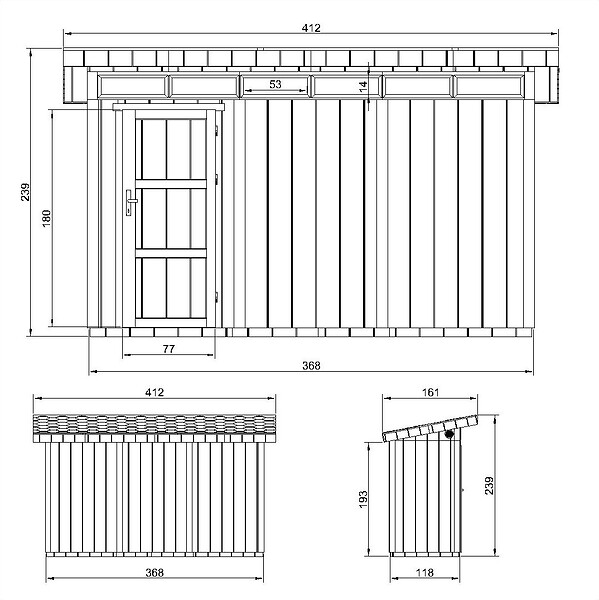 TIMBELA - Abri de Jardin Qualité Premium 4m² - L161xL412cm - Kit tout compris avec sol, tuiles bitumineuses, set de peinture-Construction de Panneaux LP SmartSide- Cabane de Jardin Timbela M902 HARVEST HONEY - large