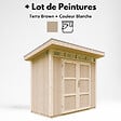 TIMBELA - Abri de Jardin Qualité Premium 3m² - L161xL294cm - Kit tout compris avec sol, tuiles bitumineuses, set de peinture-Construction de Panneaux LP Smartside- Cabane de Jardin Timbela M901A TERRA BROWN - vignette