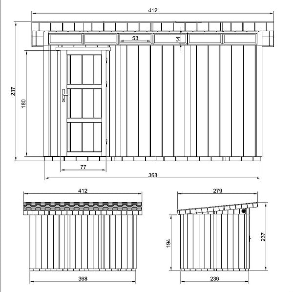 TIMBELA - Abri de Jardin Qualité Premium 9m² - L412xL279cm - Kit tout compris avec sol, tuiles bitumineuses, set de peinture-Construction de Panneaux LP Smartside- Cabane de Jardin Timbela M904 HARVEST HONEY - large