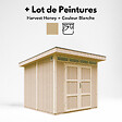 TIMBELA - Abri de Jardin Qualité Premium 6m² - L294xL279cm - Kit tout compris avec sol, tuiles bitumineuses, set de peinture-Construction de Panneaux LP Smartside- Cabane de Jardin Timbela M903A HARVEST HONEY - vignette