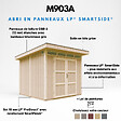TIMBELA - Abri de Jardin Qualité Premium 6m² - L294xL279cm - Kit tout compris avec sol, tuiles bitumineuses, set de peinture-Construction de Panneaux LP Smartside- Cabane de Jardin Timbela M903A HARVEST HONEY - vignette