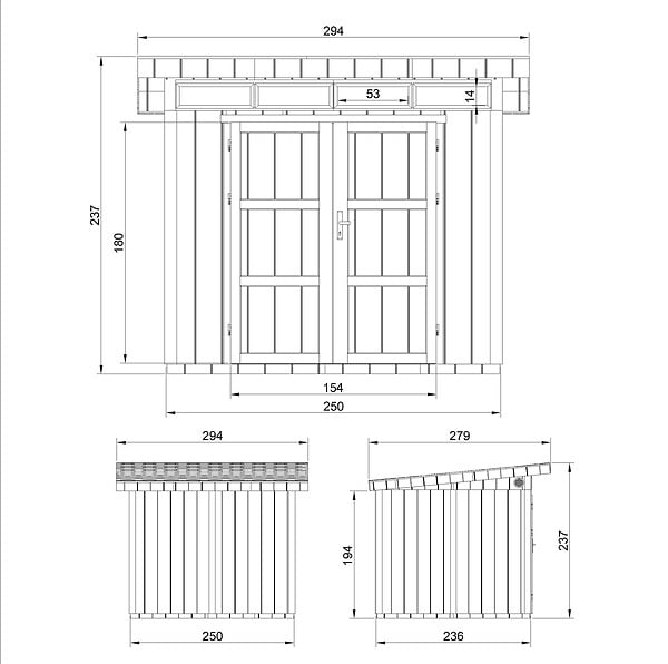 TIMBELA - Abri de Jardin Qualité Premium 6m² - L294xL279cm - Kit tout compris avec sol, tuiles bitumineuses, set de peinture-Construction de Panneaux LP Smartside- Cabane de Jardin Timbela M903A HARVEST HONEY - large