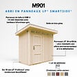 TIMBELA - Abri de Jardin Qualité Premium 3m² - L161xL294cm - Kit tout compris avec sol, tuiles bitumineuses, set de peinture-Construction de Panneaux LP Smartside- Cabane de Jardin Timbela M901 TUNDRA GREY - vignette