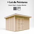 TIMBELA - Abri de jardin à base de bois en panneaux LP SmartSide 9 m² - Abri de jardin avec sol et tuiles bitumineuses L412xL279xH237 cm - Abri de jardin Timbela M904A- Couleur de peinture CAVERN STEEL - vignette