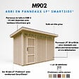 TIMBELA - Abri de Jardin Qualité Premium 4m² - L161xL412cm - Kit tout compris avec sol, tuiles bitumineuses, set de peinture-Construction de Panneaux LP Smartside- Cabane de Jardin Timbela M902A TERRA BROWN - vignette