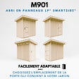 TIMBELA - Abri de Jardin Qualité Premium 3m² - L161xL294cm - Kit tout compris avec sol, tuiles bitumineuses, set de peinture-Construction de Panneaux LP SmartSide- Cabane de Jardin Timbela M901 TERRA BROWN - vignette