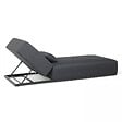 OVIALA - Bain de soleil avec coussin inclinable 5 positions gris - Havana - vignette