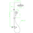 ESSEBAGNO - New Oneo colonne bain-douche thermostatique chrome - vignette