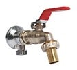 SOMATHERM FOR YOU - Robinet arrosage orientable 15/21-20/27 laiton chromé + Applique murale sans écrou - vignette