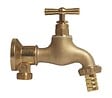 SOMATHERM FOR YOU - Robinet arrosage orientable 15/21-20/27 laiton brut + Applique murale sans écrou - vignette