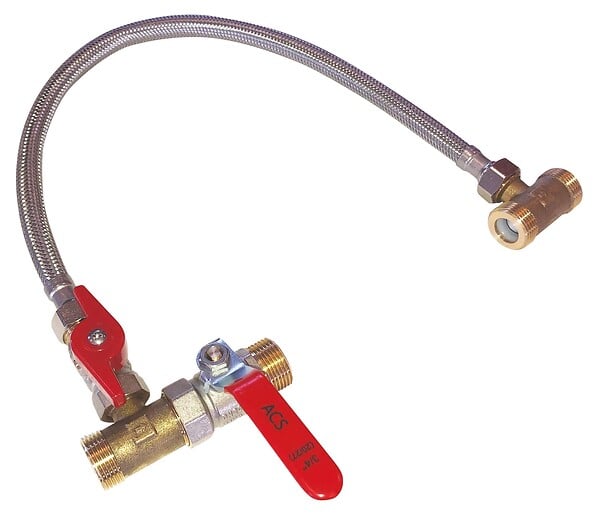 AQUAWATER - Kit By-pass standard avec flexible EPDM tresse inox 50 cm - traitement de l'eau - large