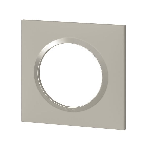 LEGRAND - Plaque carrée Dooxie 1 poste - Thermoplastique - Plume - large