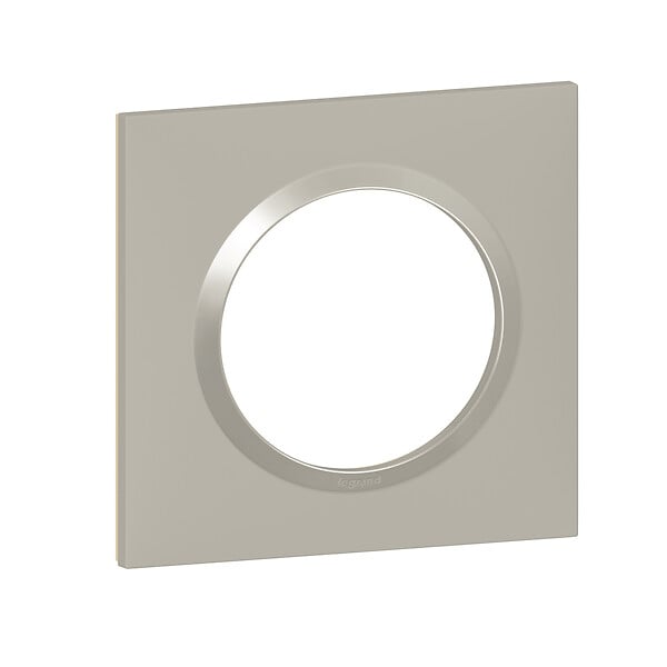 LEGRAND - Plaque carrée Dooxie 1 poste - Thermoplastique - Plume - large