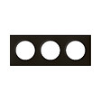 LEGRAND - Plaque carrée dooxie 3 postes finition noir velours - vignette