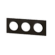 LEGRAND - Plaque carrée dooxie 3 postes finition noir velours - vignette