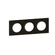 LEGRAND - Plaque carrée dooxie 3 postes finition noir velours - vignette