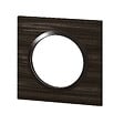 LEGRAND - Plaque carrée Dooxie 1 poste effet bois ébène - vignette