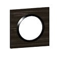 LEGRAND - Plaque carrée Dooxie 1 poste effet bois ébène - vignette