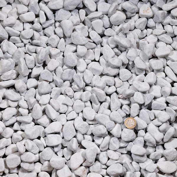 RO'MA NATURE - Galet Marbre Blanc Carrare 15-25 mm - Lot de 15 sacs de 20 kg (4,5 m²) - large