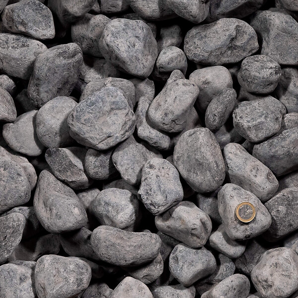 RO'MA NATURE - Galet Noir / Gris Ebano 40-60 mm - Lot de 45 sacs de 20 kg (9 m²) - large
