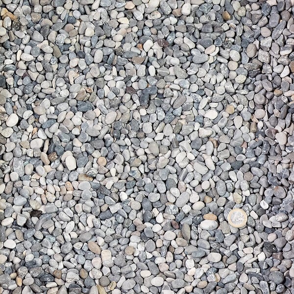 RO'MA NATURE - Galet Gris des Alpes 8-12 mm - Lot de 30 sacs de 20 kg (12 m²) - large