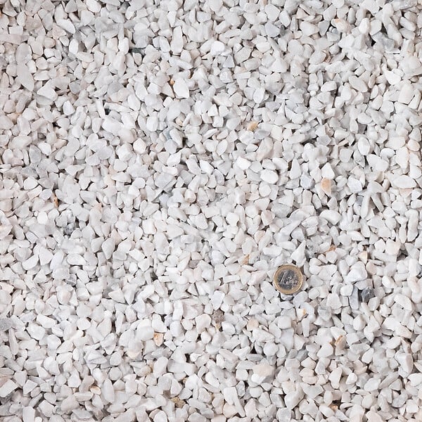 RO'MA NATURE - Gravier Marbre Blanc Carrare 8-12 mm - Lot de 45 sacs de 20 kg (18 m²) - large